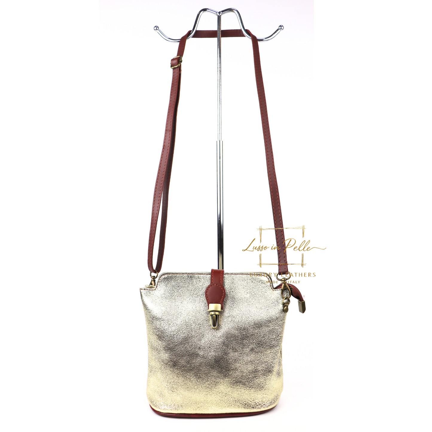 Vera Pelle Leather Crossbody Bag