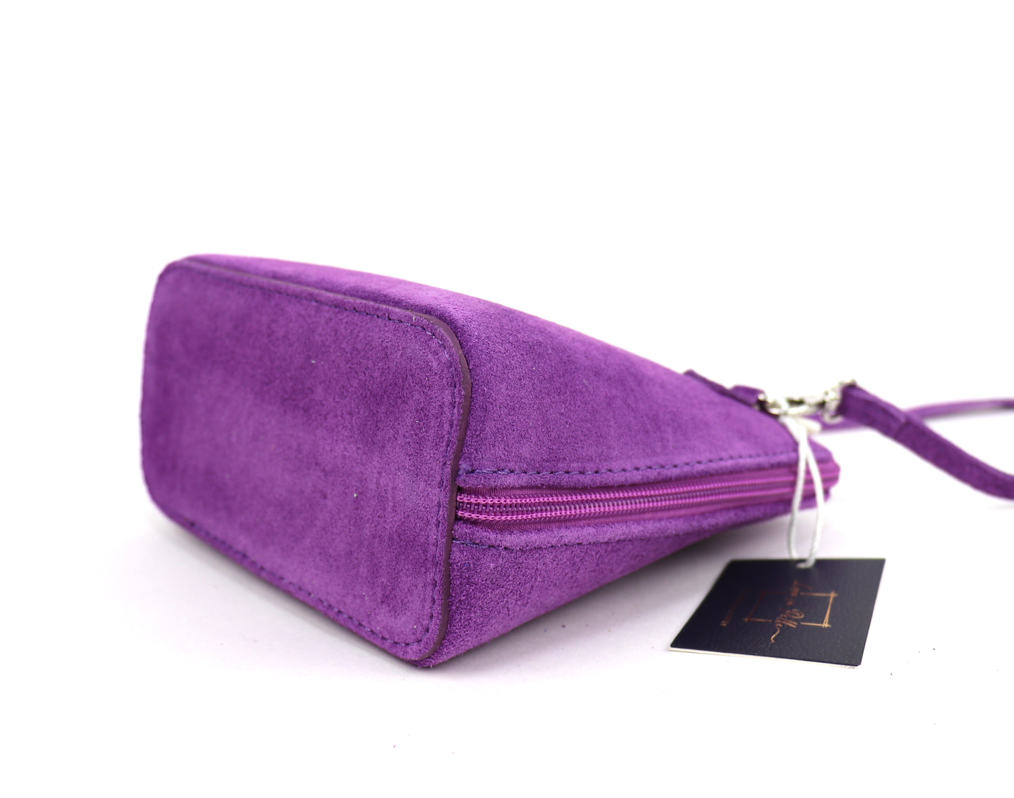 Ella Small Square Suede Crossbody Bag with Detachable Straps