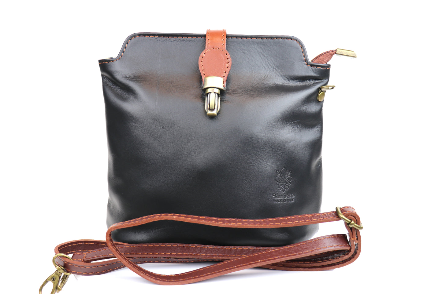 Vera Pelle Leather Crossbody Bag