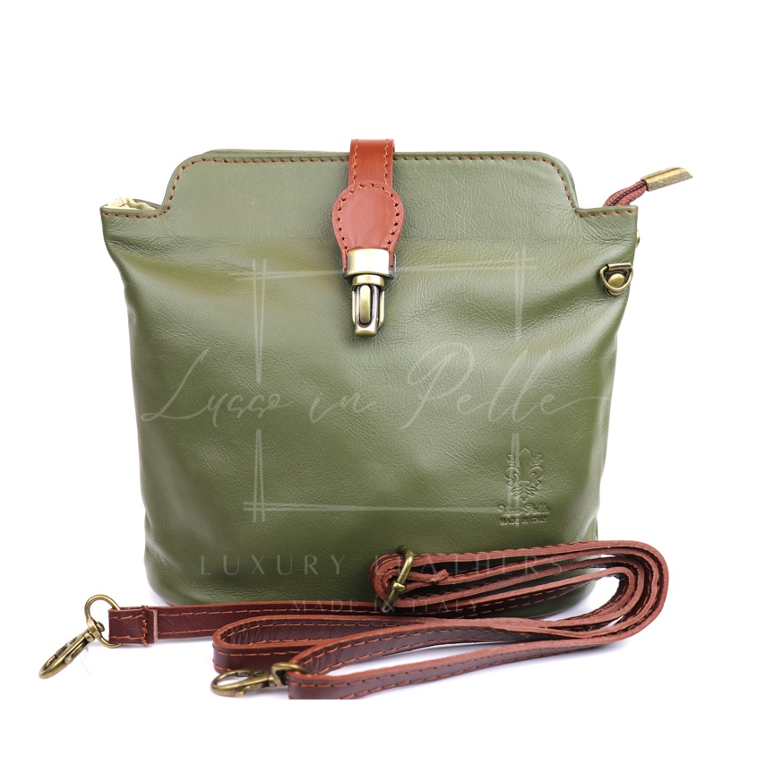 Vera Pelle Leather Crossbody Bag