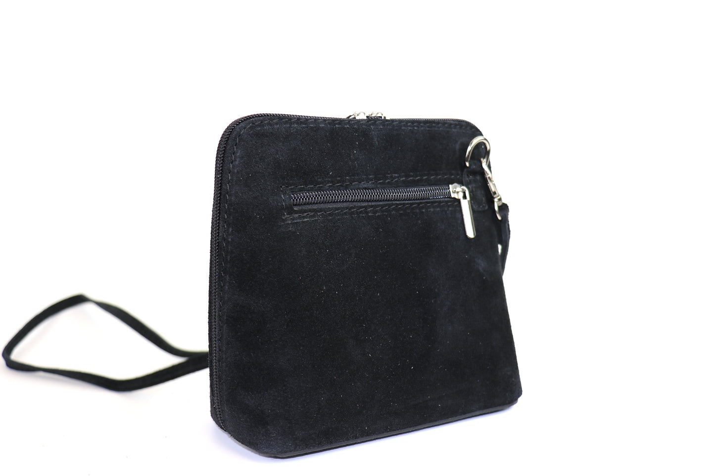 Genuine Italian Suede Leather Handbag with Detachable Straps