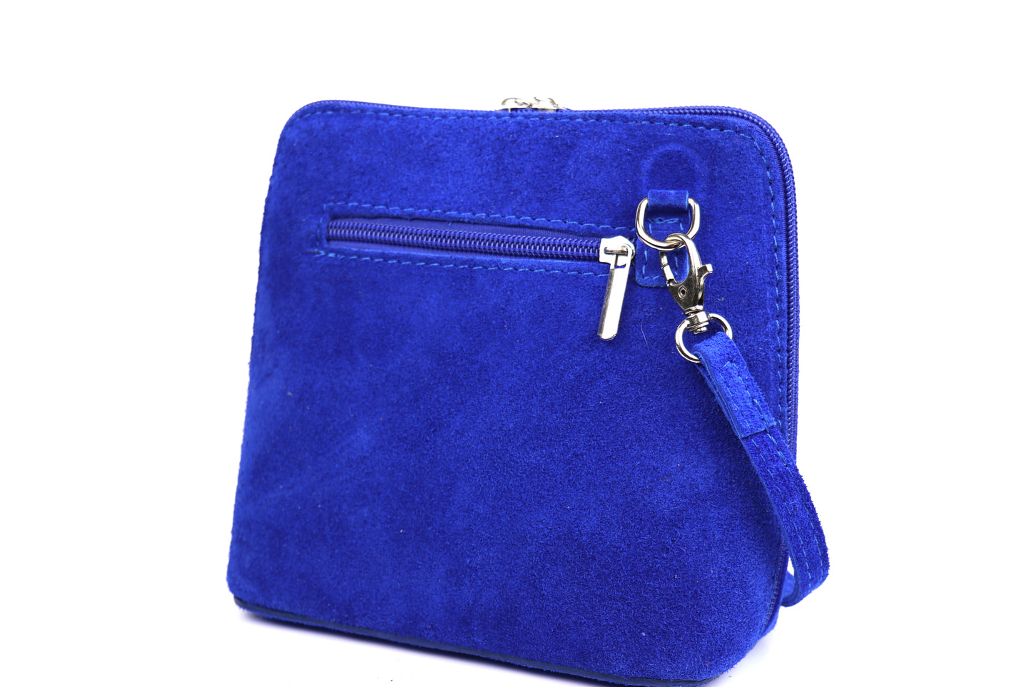 Genuine Italian Suede Leather Handbag with Detachable Straps