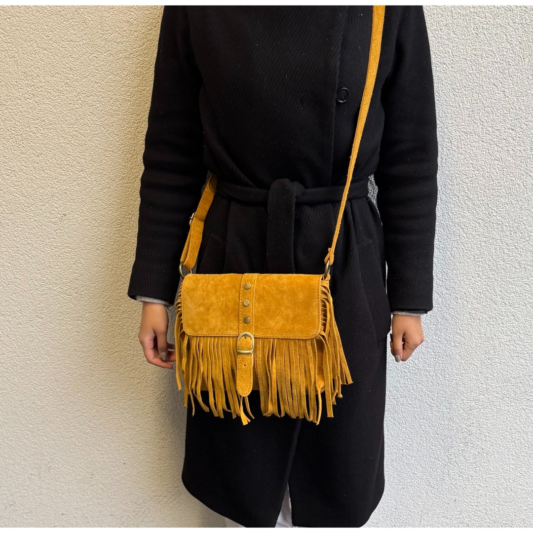 Suede crossbody/shoulder bag