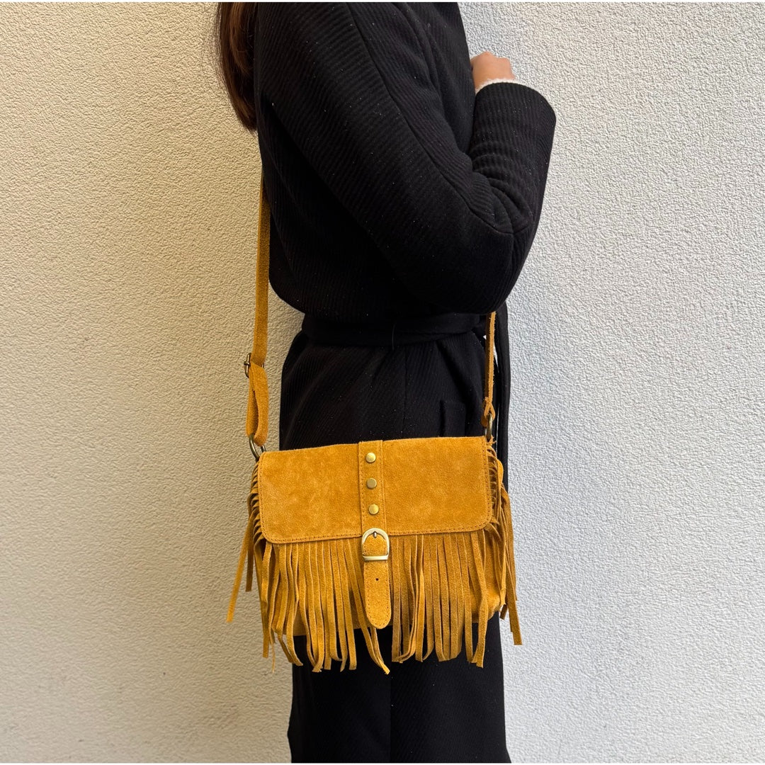 Suede crossbody/shoulder bag