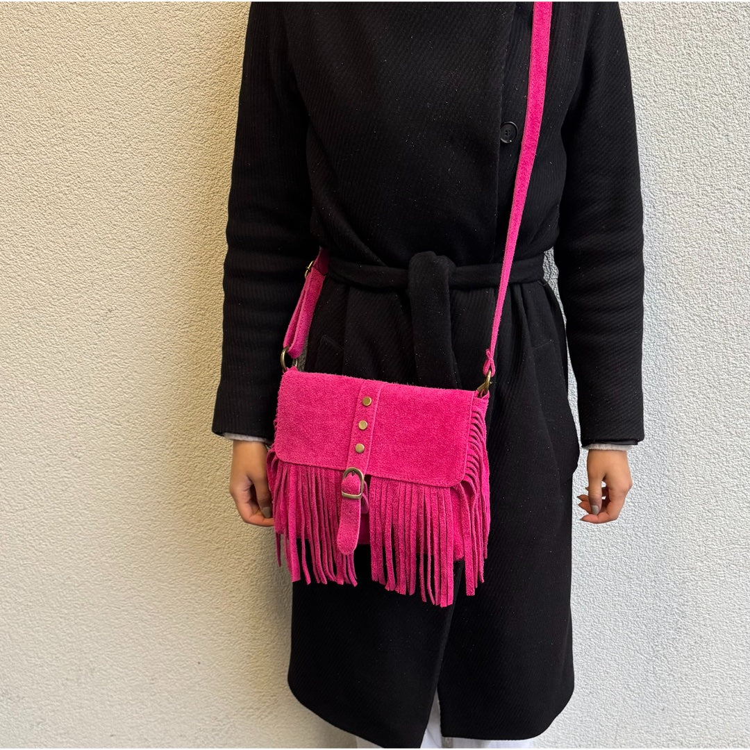 Suede crossbody/shoulder bag