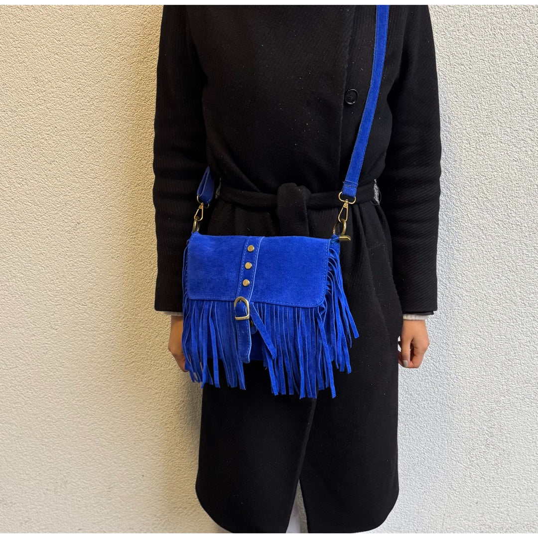 Suede crossbody/shoulder bag