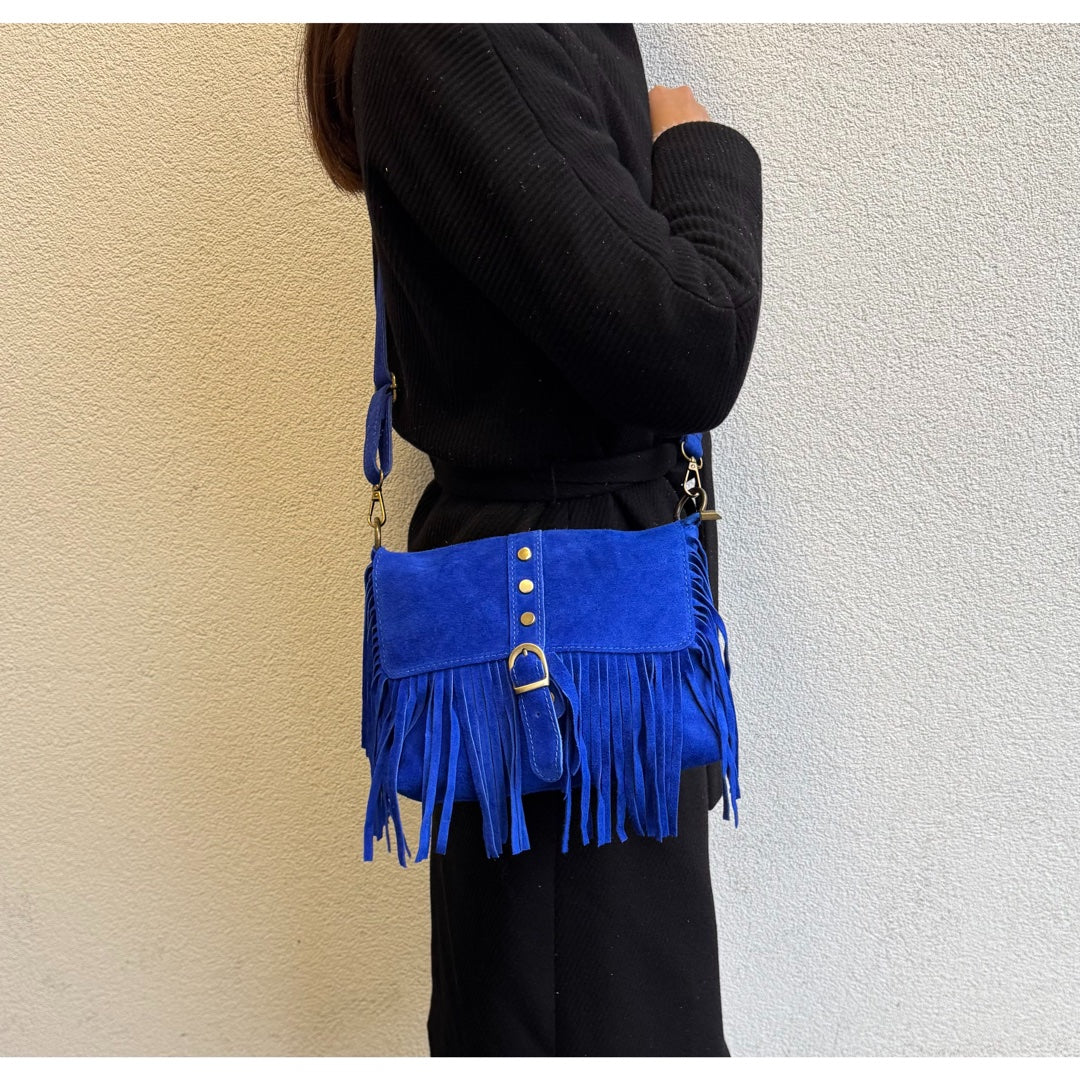 Suede crossbody/shoulder bag