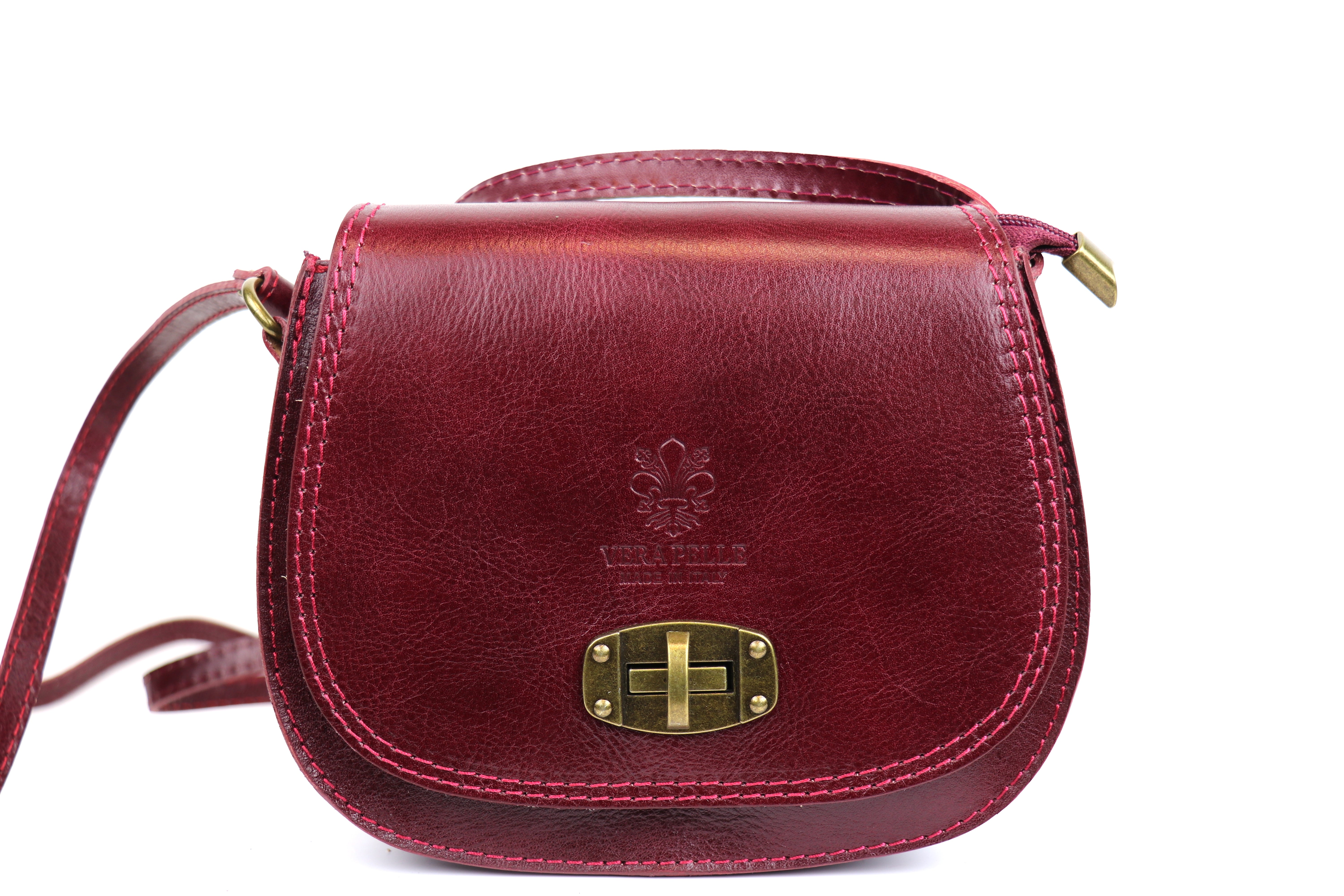 Vintage dark red retailer leather bag.