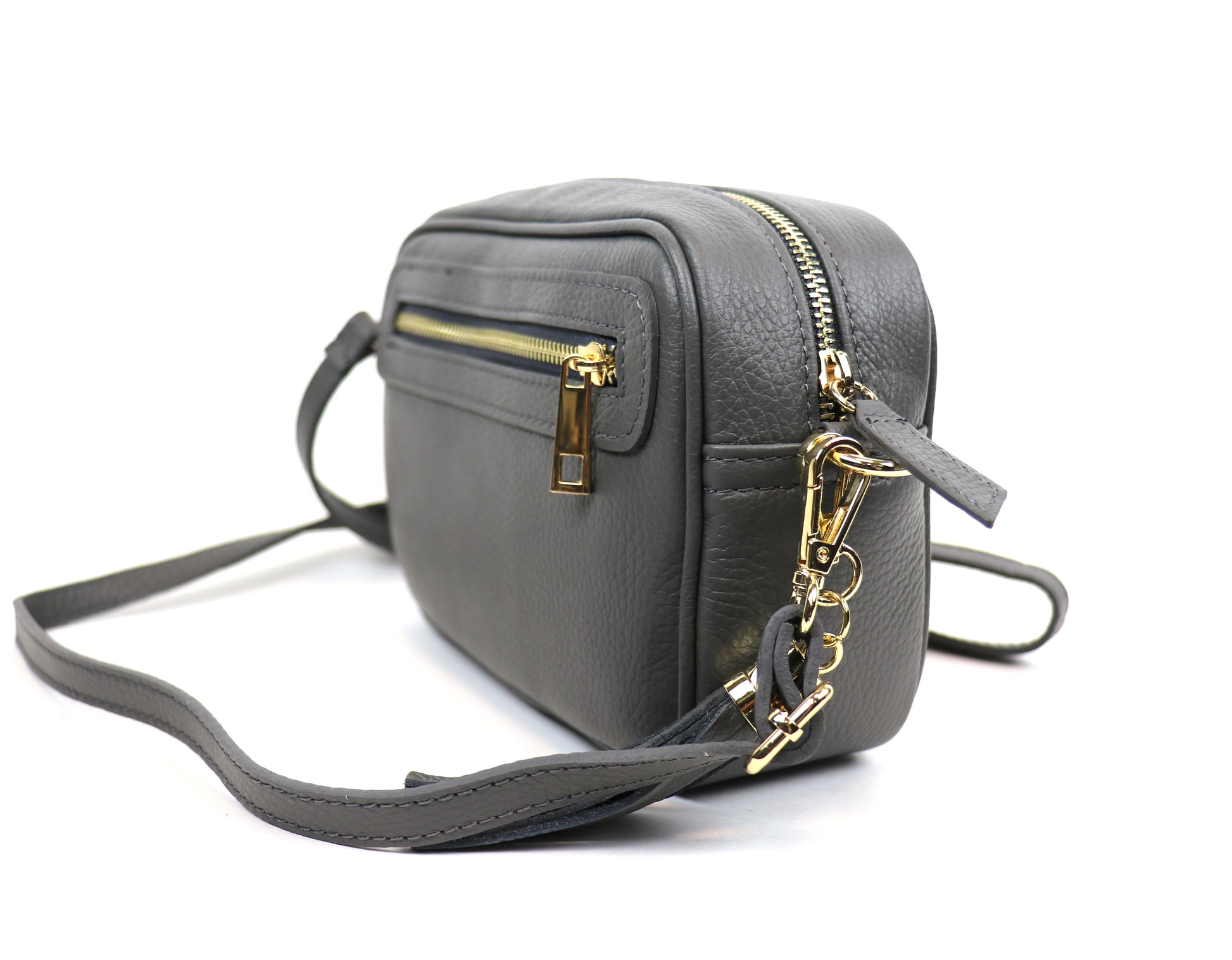 Bella Genuine Italian Pebbled Leather Box Bag