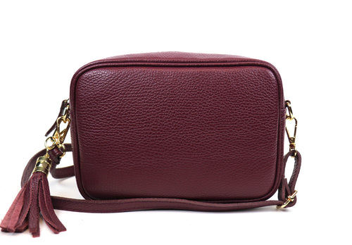 Bella Genuine Italian Pebbled Leather Box Bag