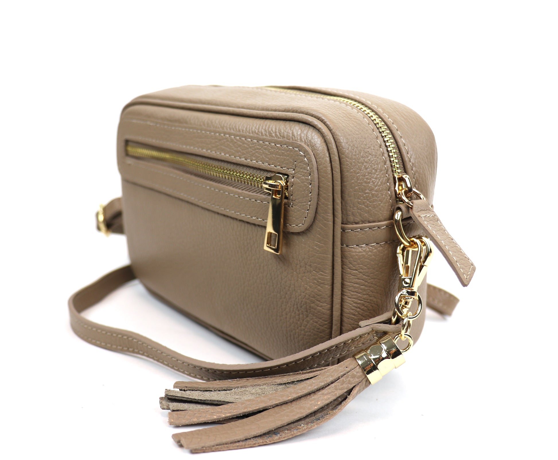 Bella Genuine Italian Pebbled Leather Box Bag