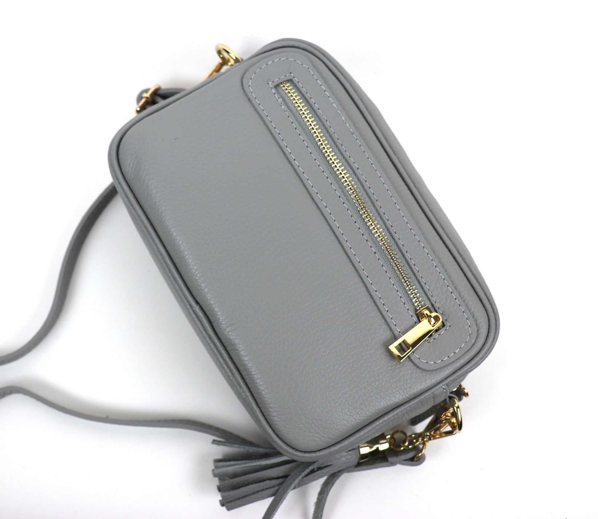 Bella Genuine Italian Pebbled Leather Box Bag
