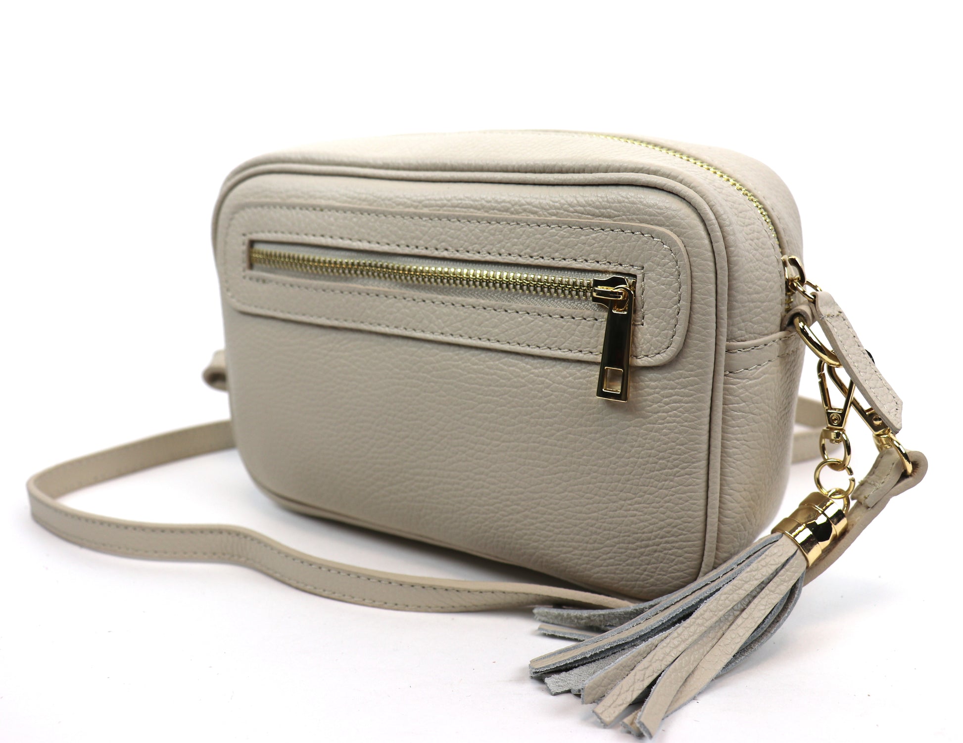 Bella Genuine Italian Pebbled Leather Box Bag