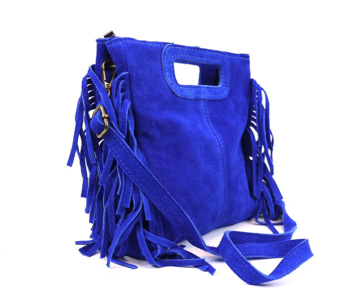 Suede Boho Tassel Crossbody Bag with Adjustable Detachable Straps