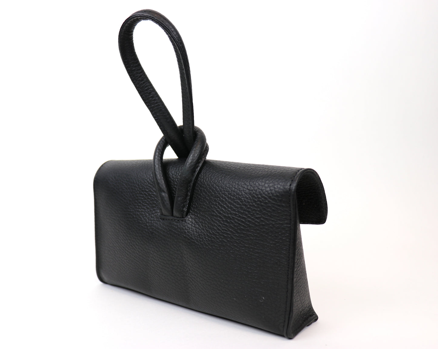 Rose Italian Leather Handbag with Detachable Straps BLACK