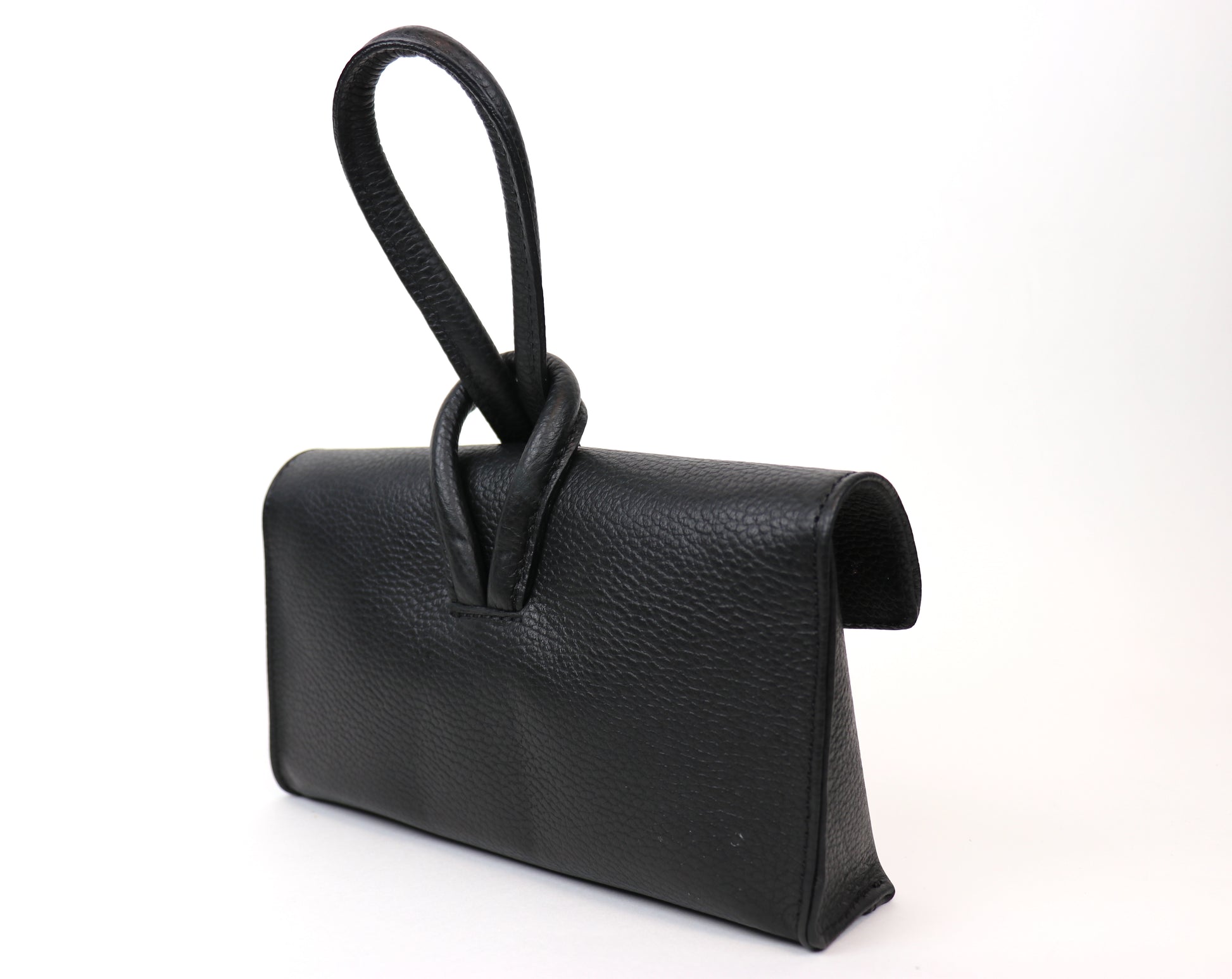 Rose Italian Leather Handbag with Detachable Straps BLACK