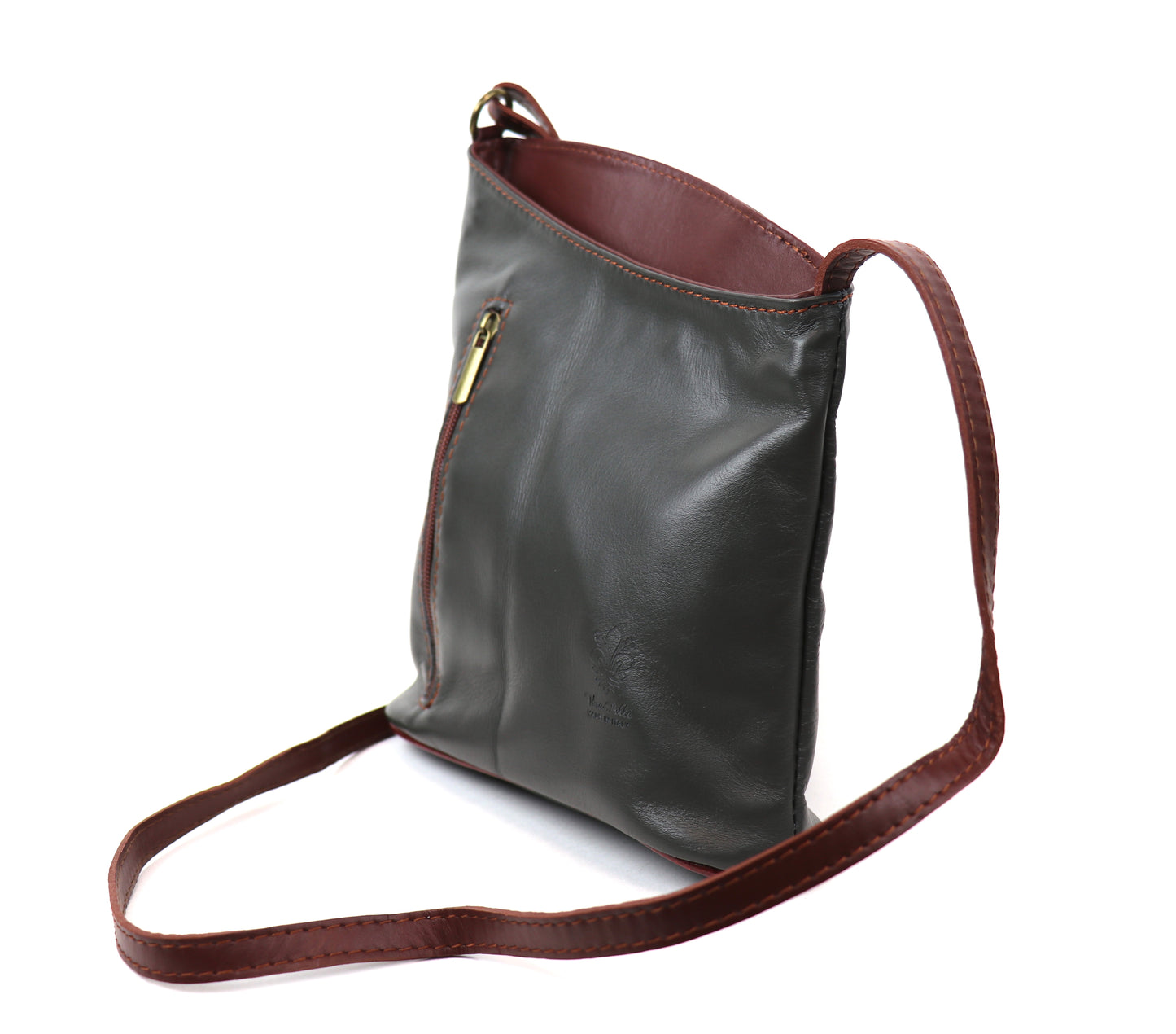 Genuine Soft Italian Leather Crossbody Messenger Handbag