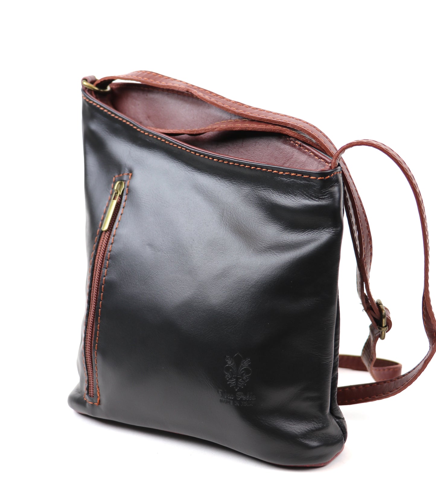 Genuine Soft Italian Leather Crossbody Messenger Handbag