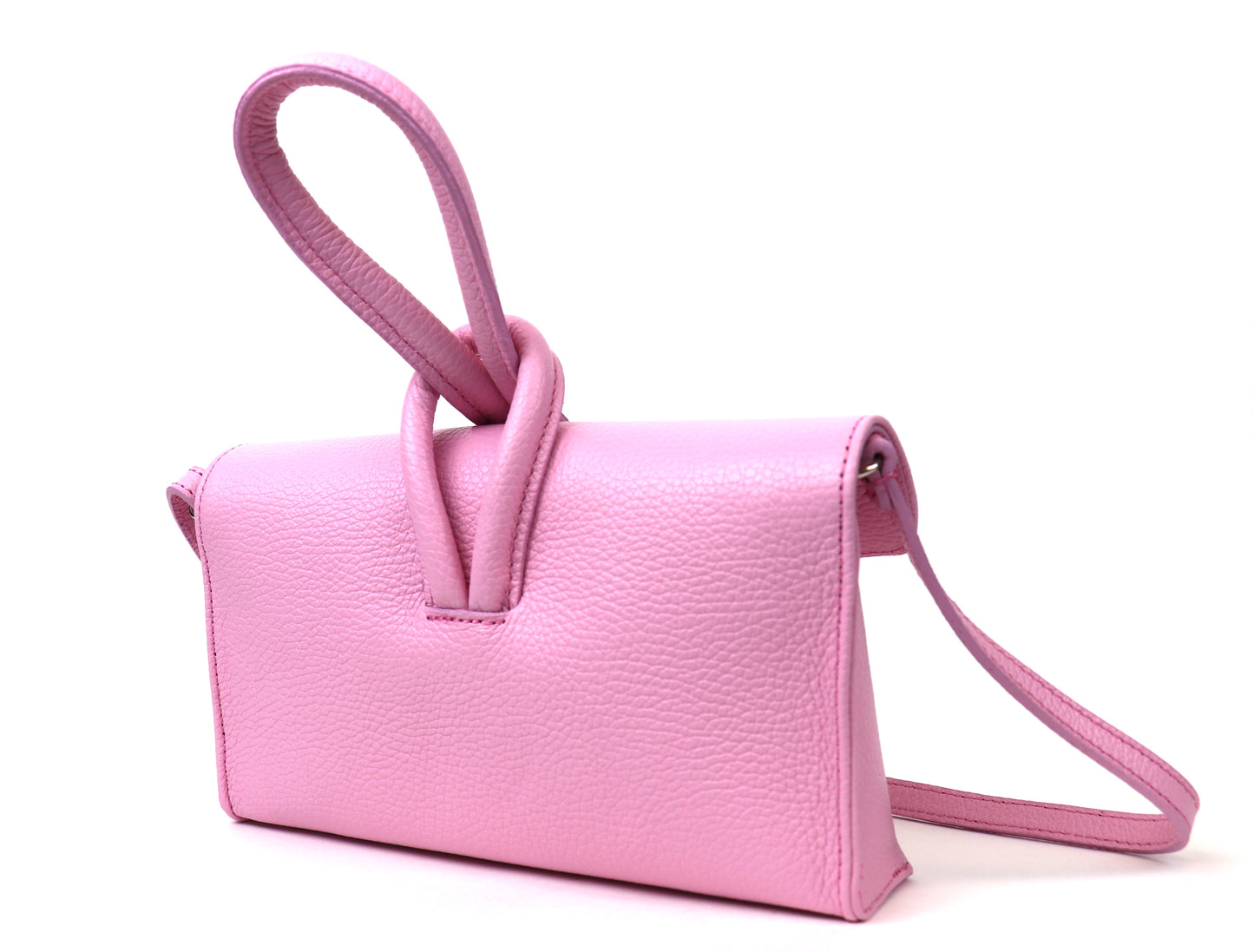 Versatile Leather Bag with Adjustable Detachable Strap - Wrist Bag - Clutch Bag