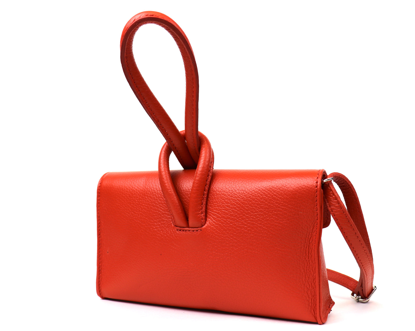 Versatile Leather Bag with Adjustable Detachable Strap - Wrist Bag - Clutch Bag