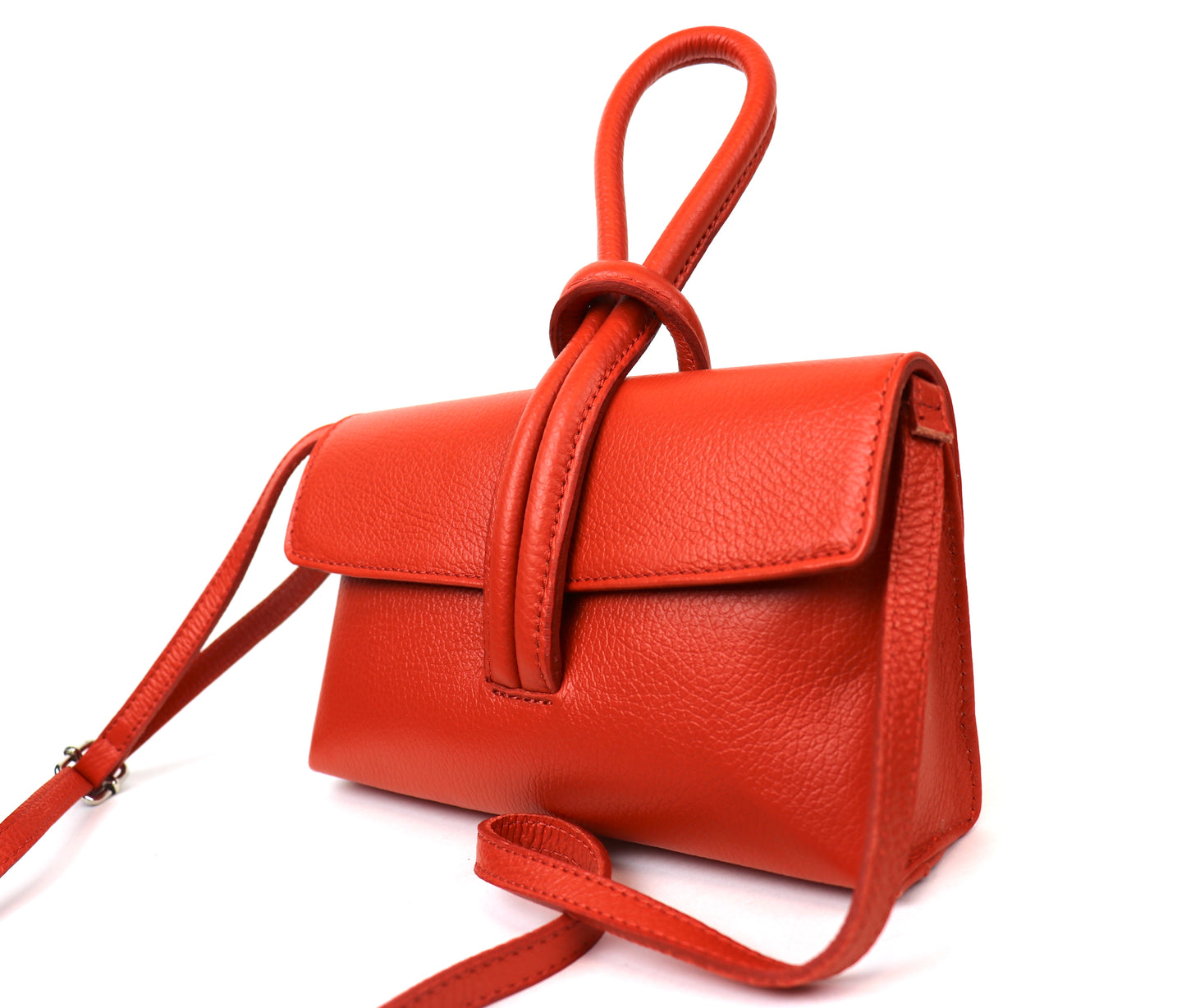 Versatile Leather Bag with Adjustable Detachable Strap - Wrist Bag - Clutch Bag