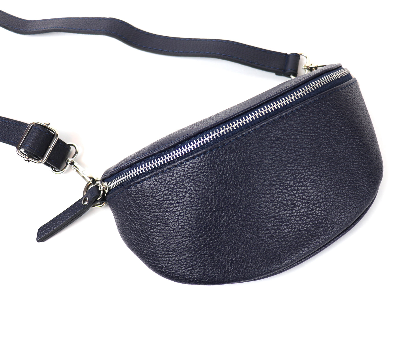 Small Genuine Grain Leather Bumbag