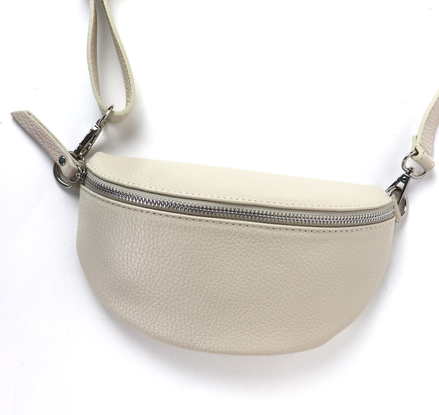 Small Genuine Grain Leather Bumbag