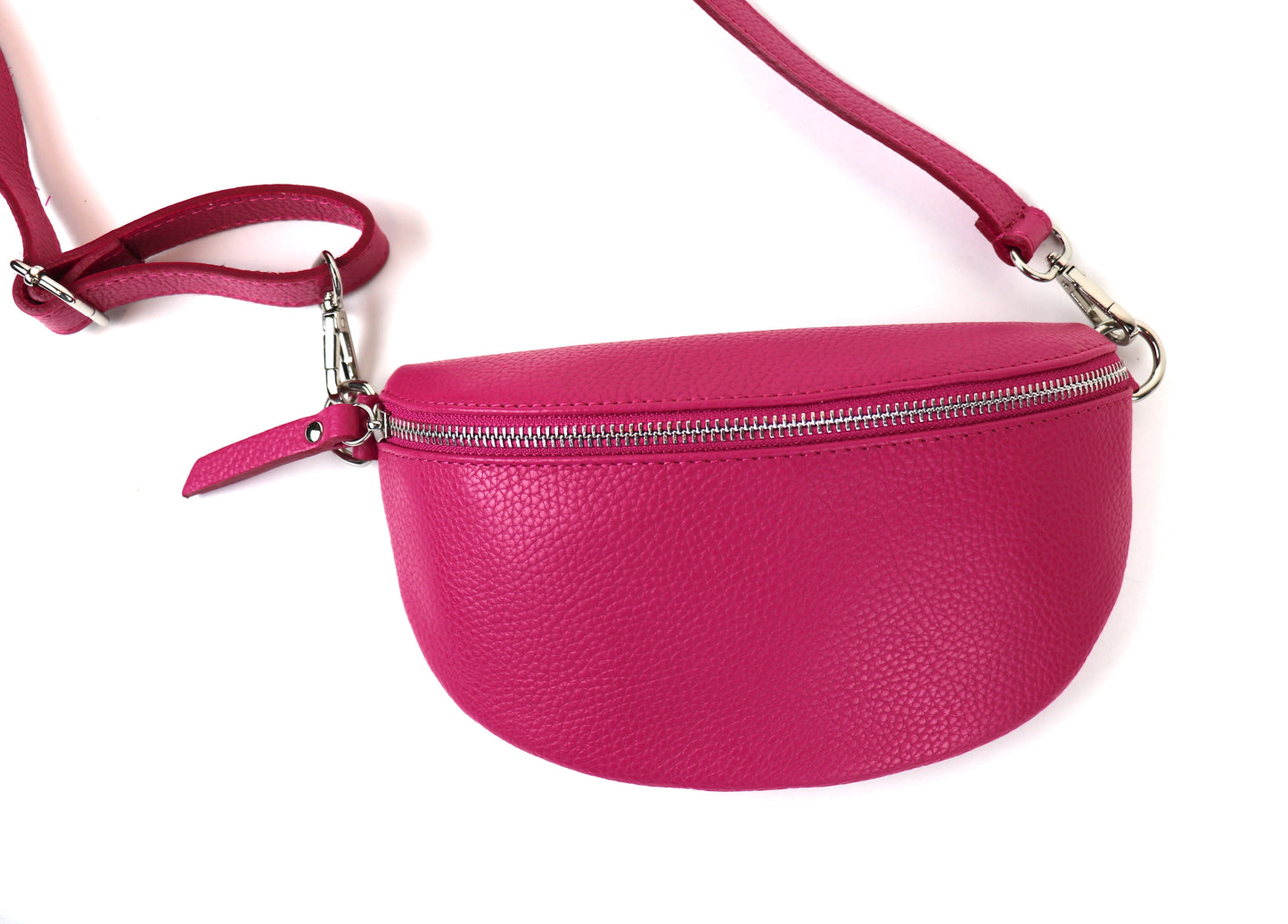 Small Genuine Grain Leather Bumbag