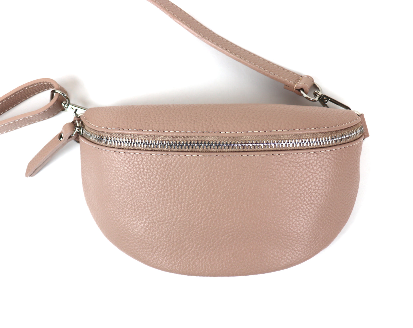 Small Genuine Grain Leather Bumbag