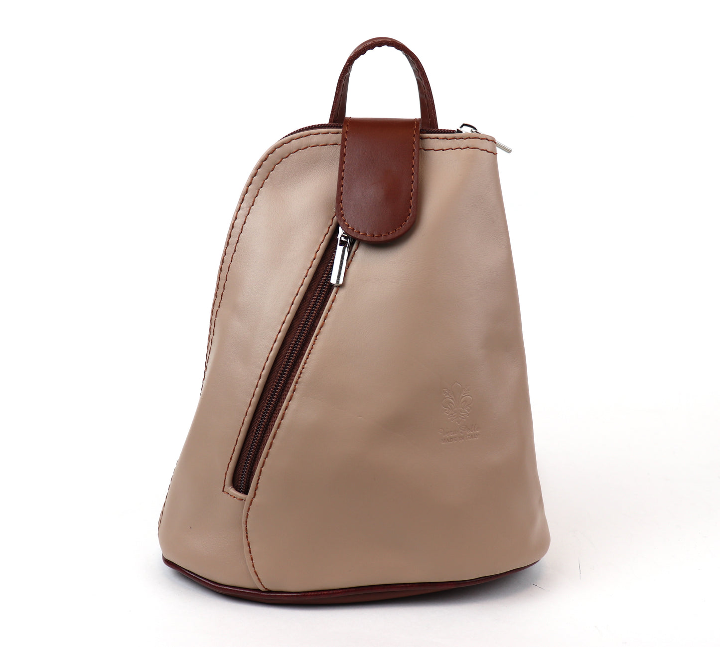 Small Vera Pelle Italian Soft Leather Backpack