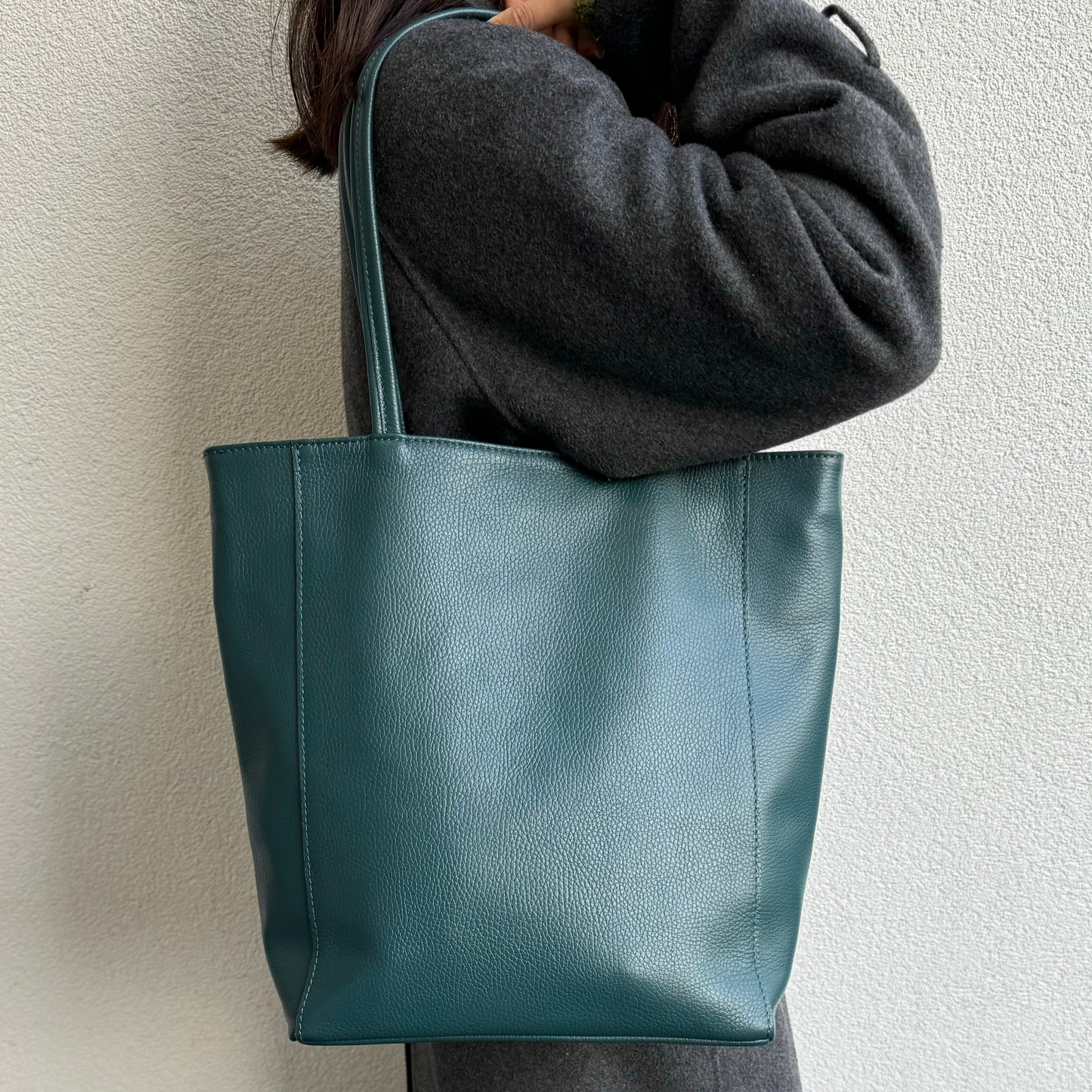 Italian Leather Shopper Bag