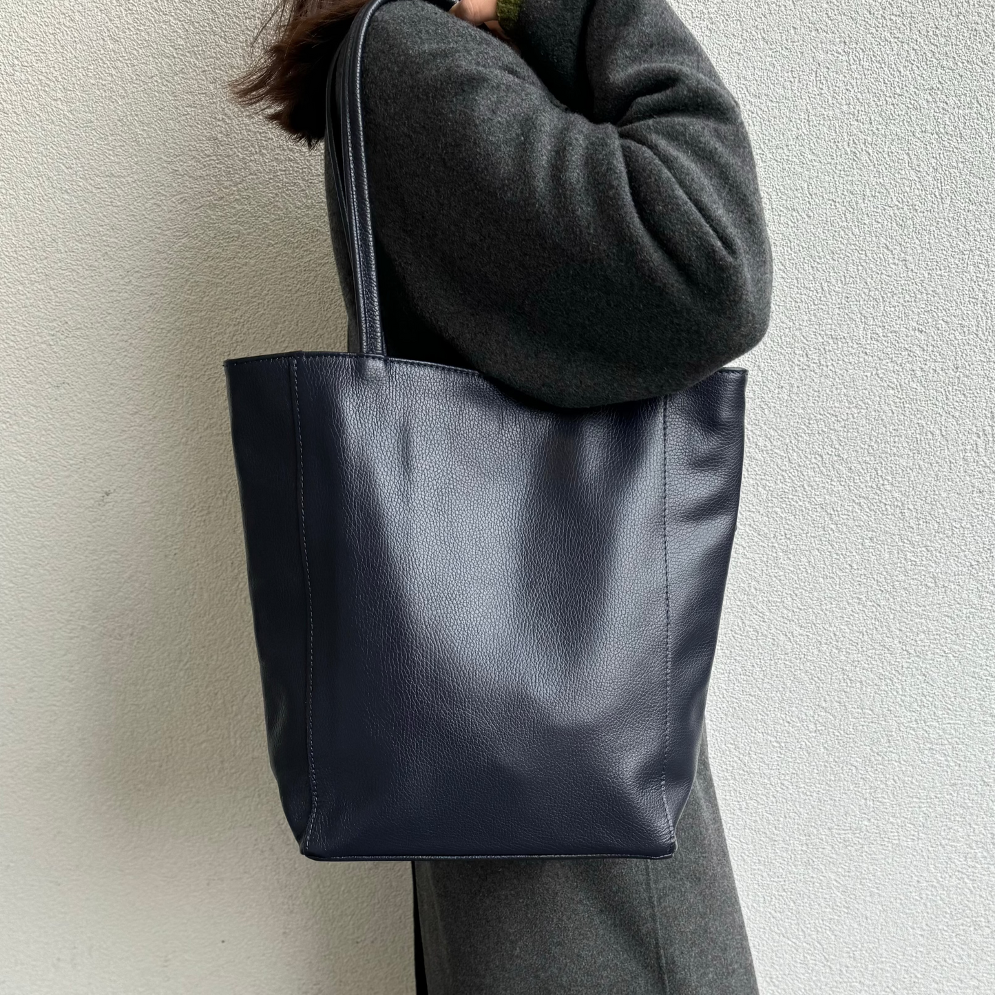 Italian Leather Shopper Bag