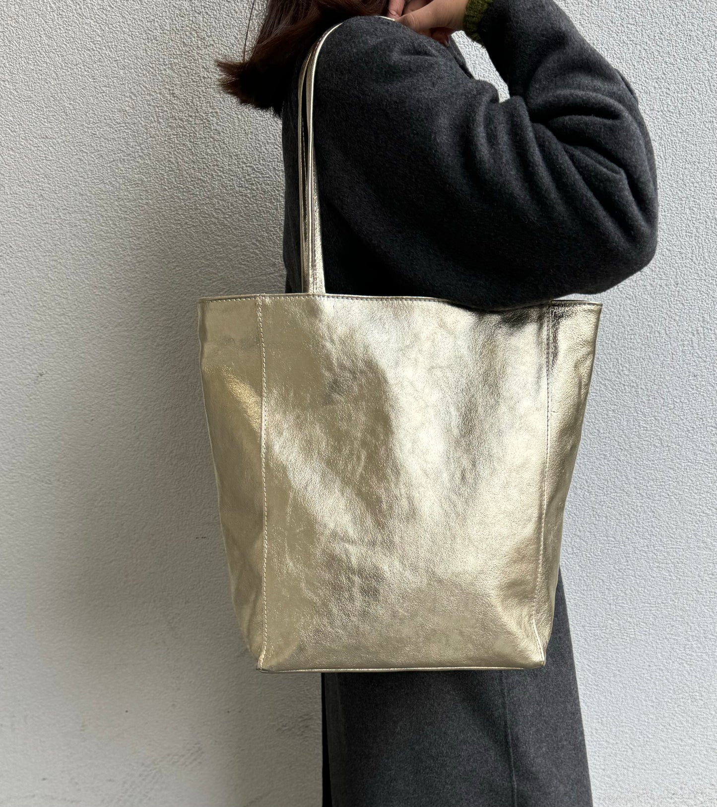 Italian Leather Shopper Bag