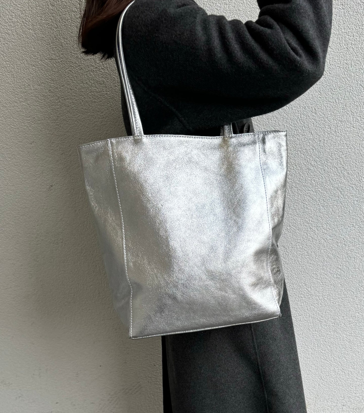 Italian Leather Shopper Bag