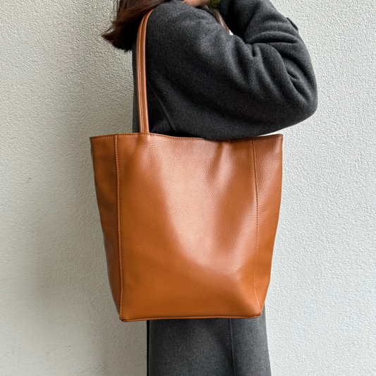 Italian Leather Shopper Bag