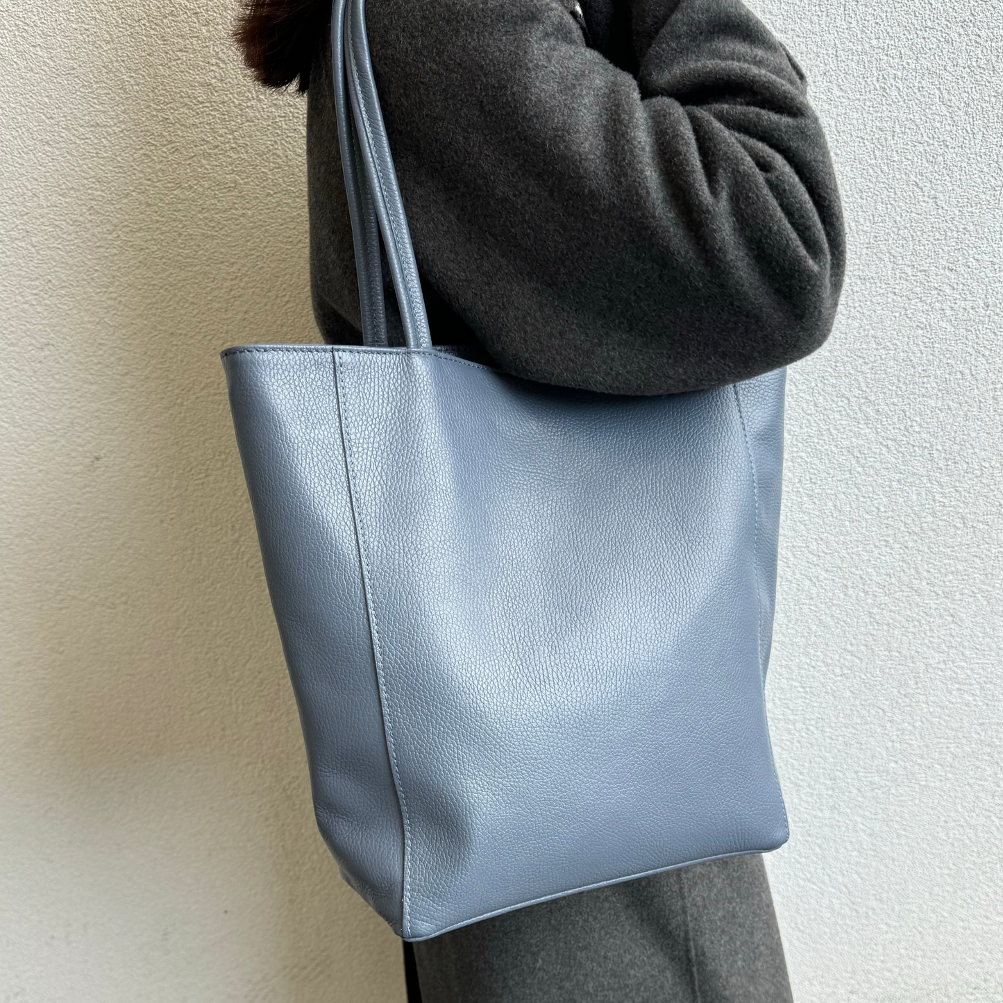 Italian Leather Shopper Bag