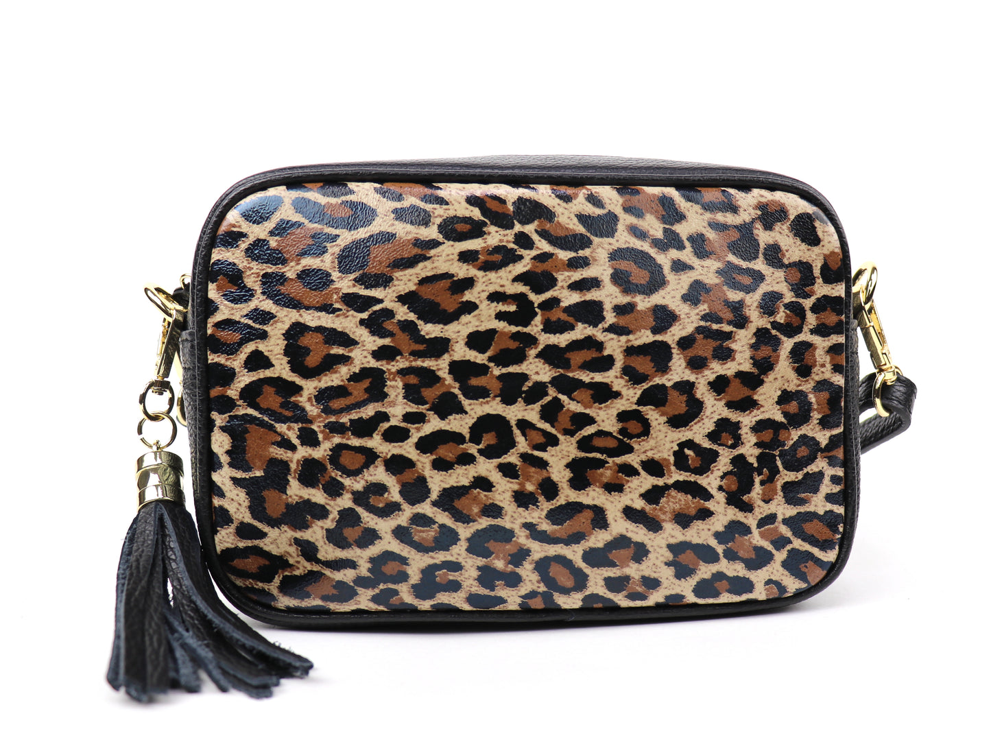 Sierra Leopard Print Leather Crossbody Bag | Stylish & Versatile