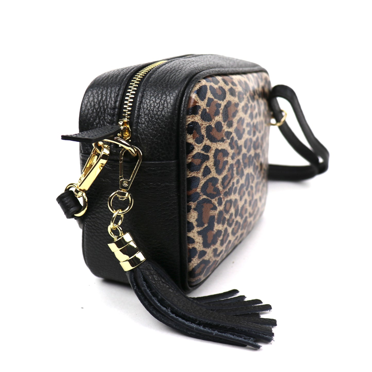 Sierra Leopard Print Leather Crossbody Bag | Stylish & Versatile