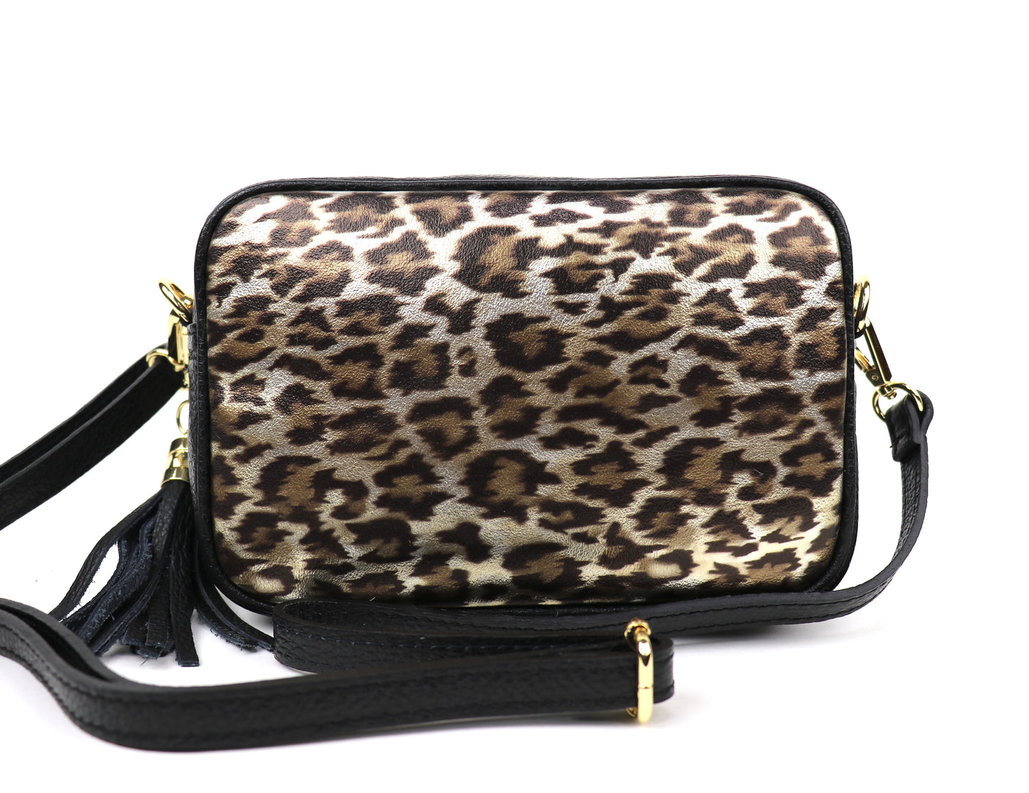 Sierra Leopard Print Leather Crossbody Bag | Stylish & Versatile