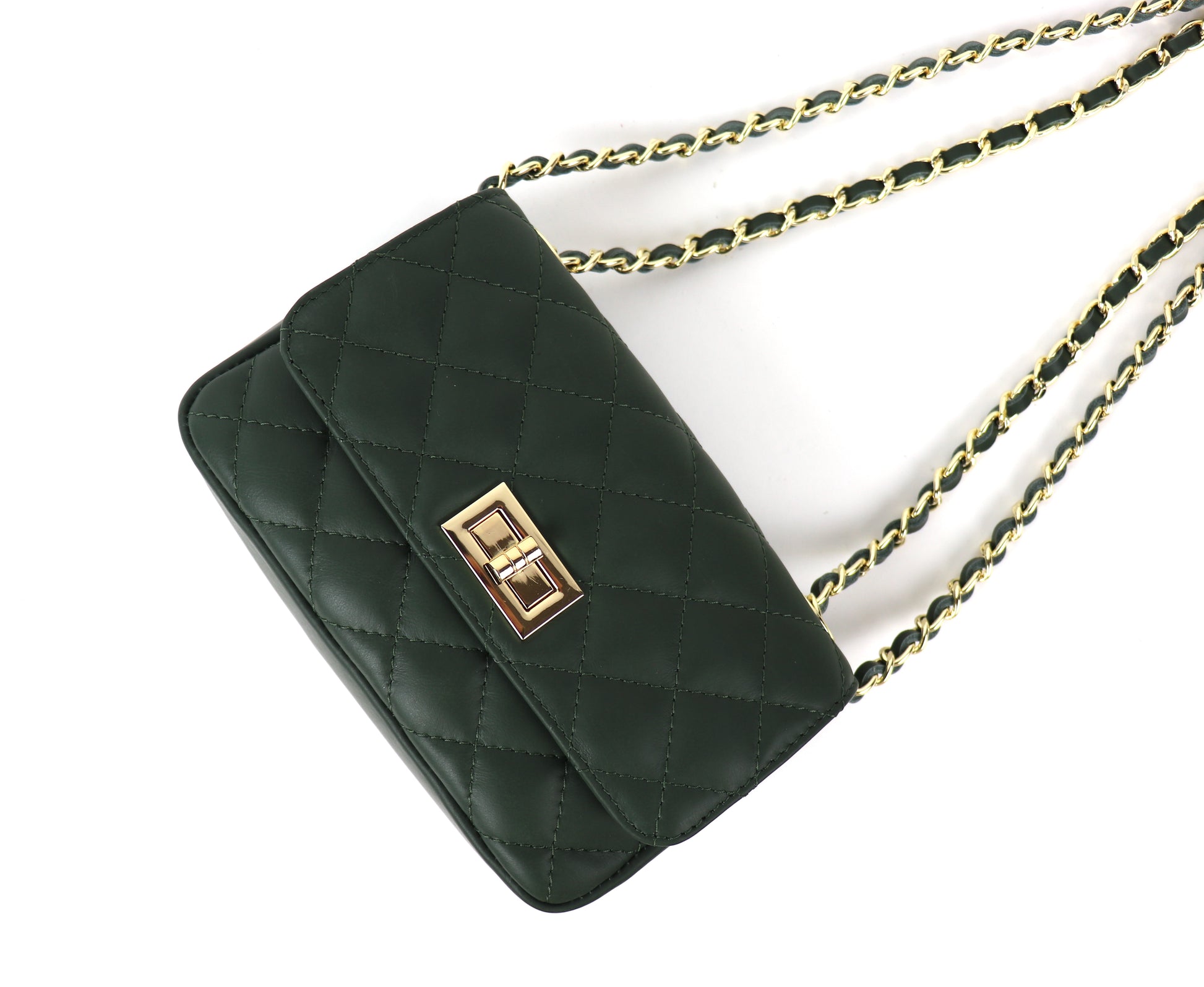Small Quilted Italian Leather Handbag