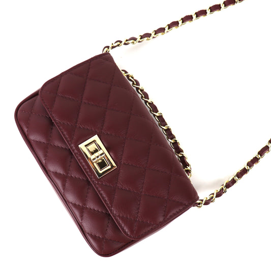 Small Quilted Italian Leather Handbag