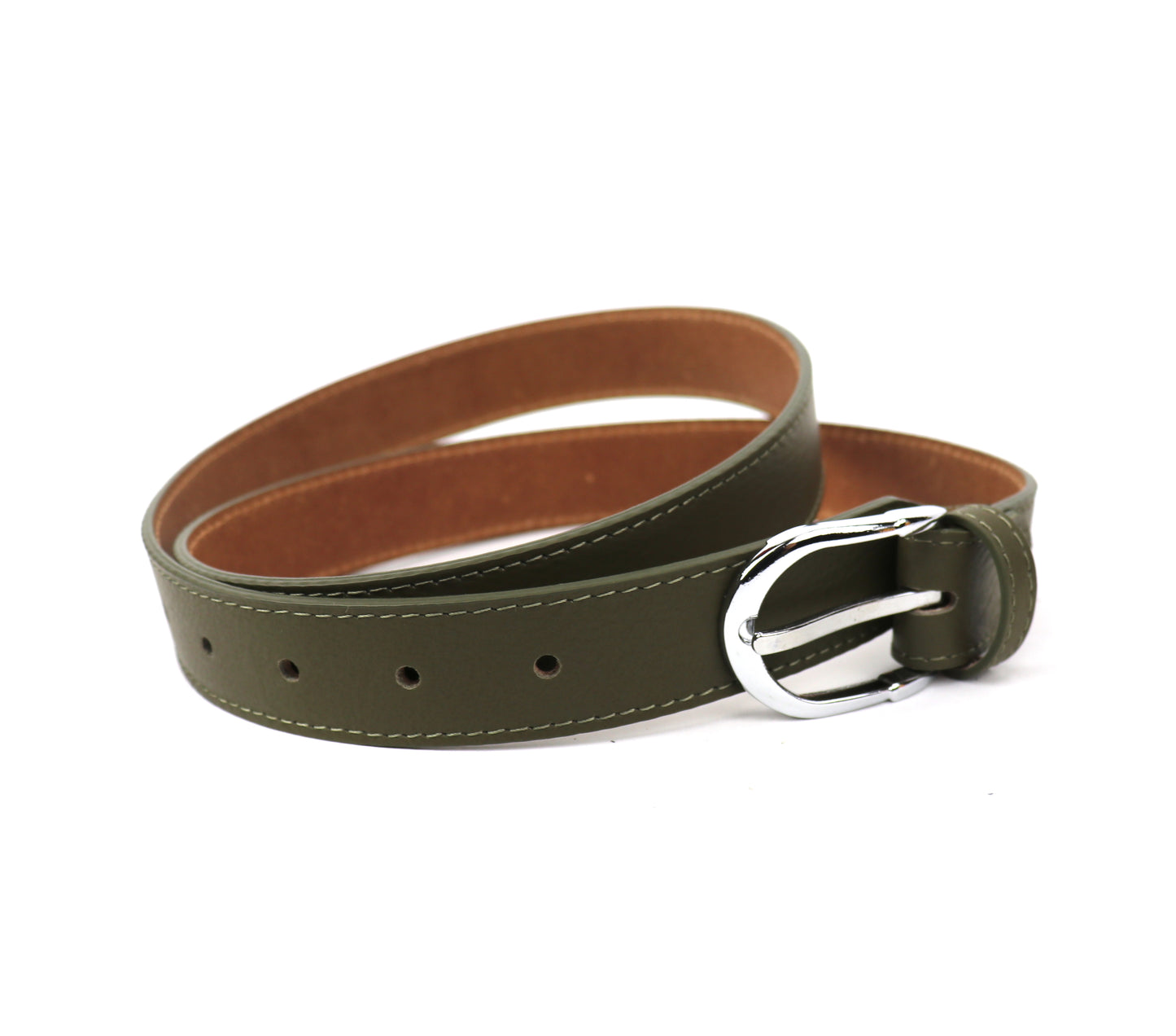 Vera Pelle Italian Leather Belt – Dark Tan, Dark Green, Burgundy, Chocolate, Black, Navy, Gold, and Silver