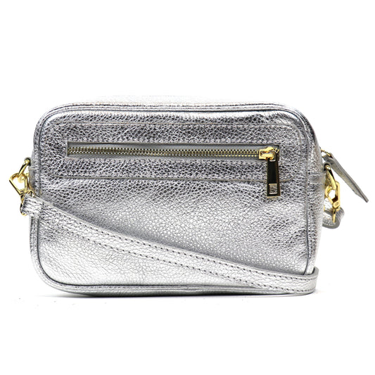 Silver Crossbody Bag Front View