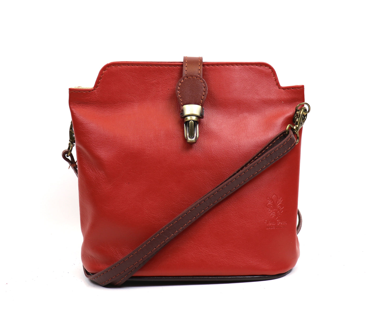 Vera Pelle Leather Crossbody Bag