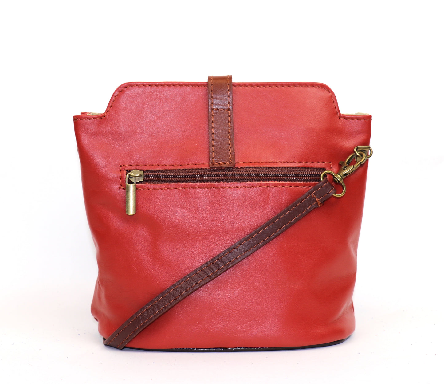 Vera Pelle Leather Crossbody Bag