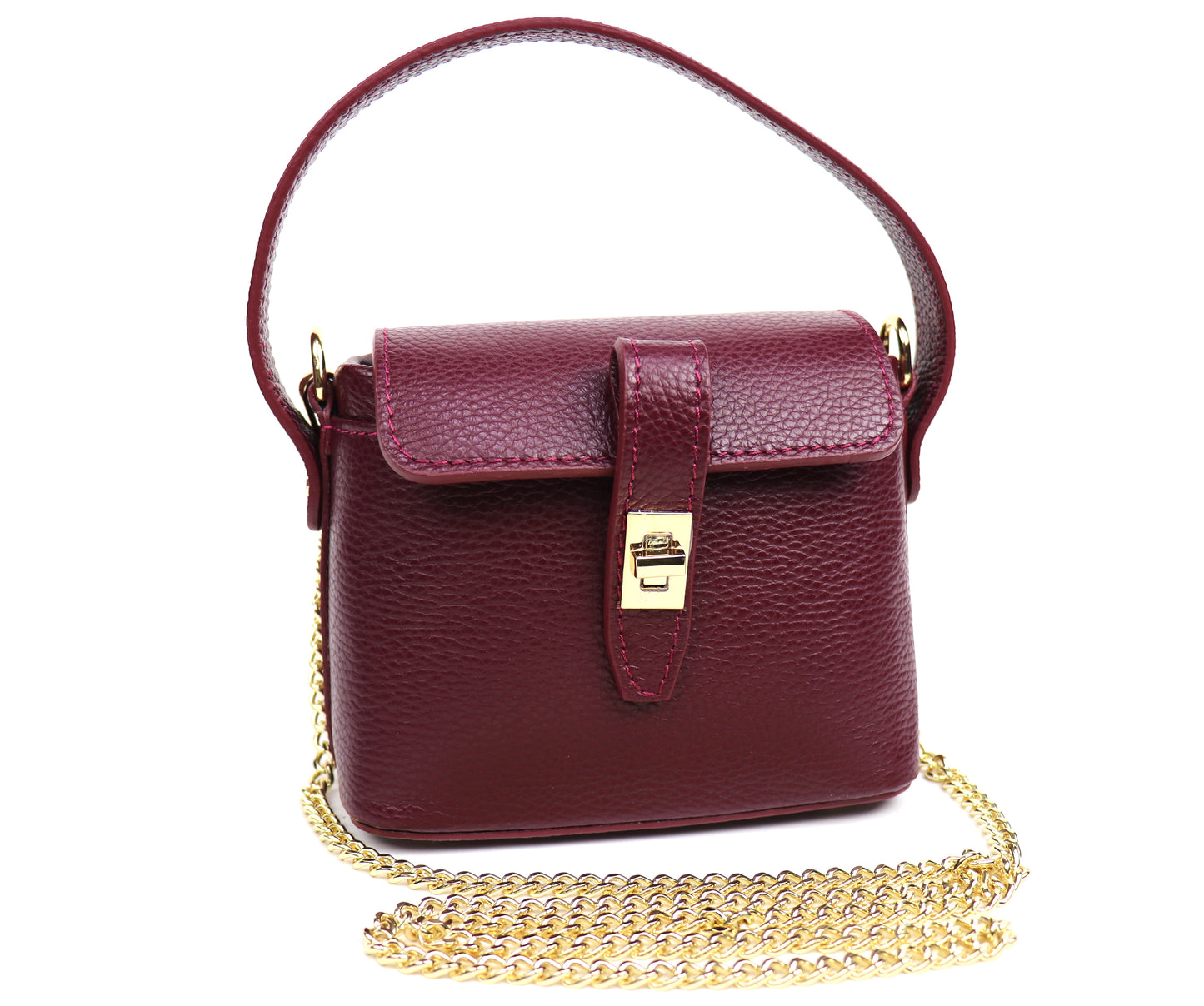 Small Top Handle Crossbody Bag – Genuine Italian Leather