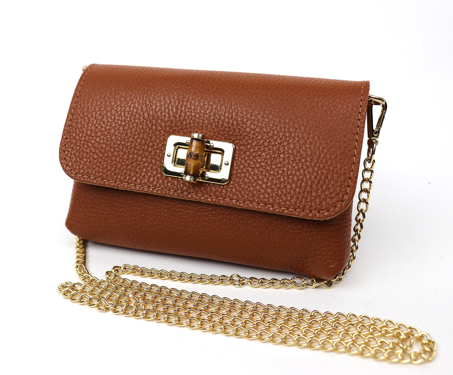 Small Timeless Chic Italian Leather Clutch/Shoulder/Crossbody Bag