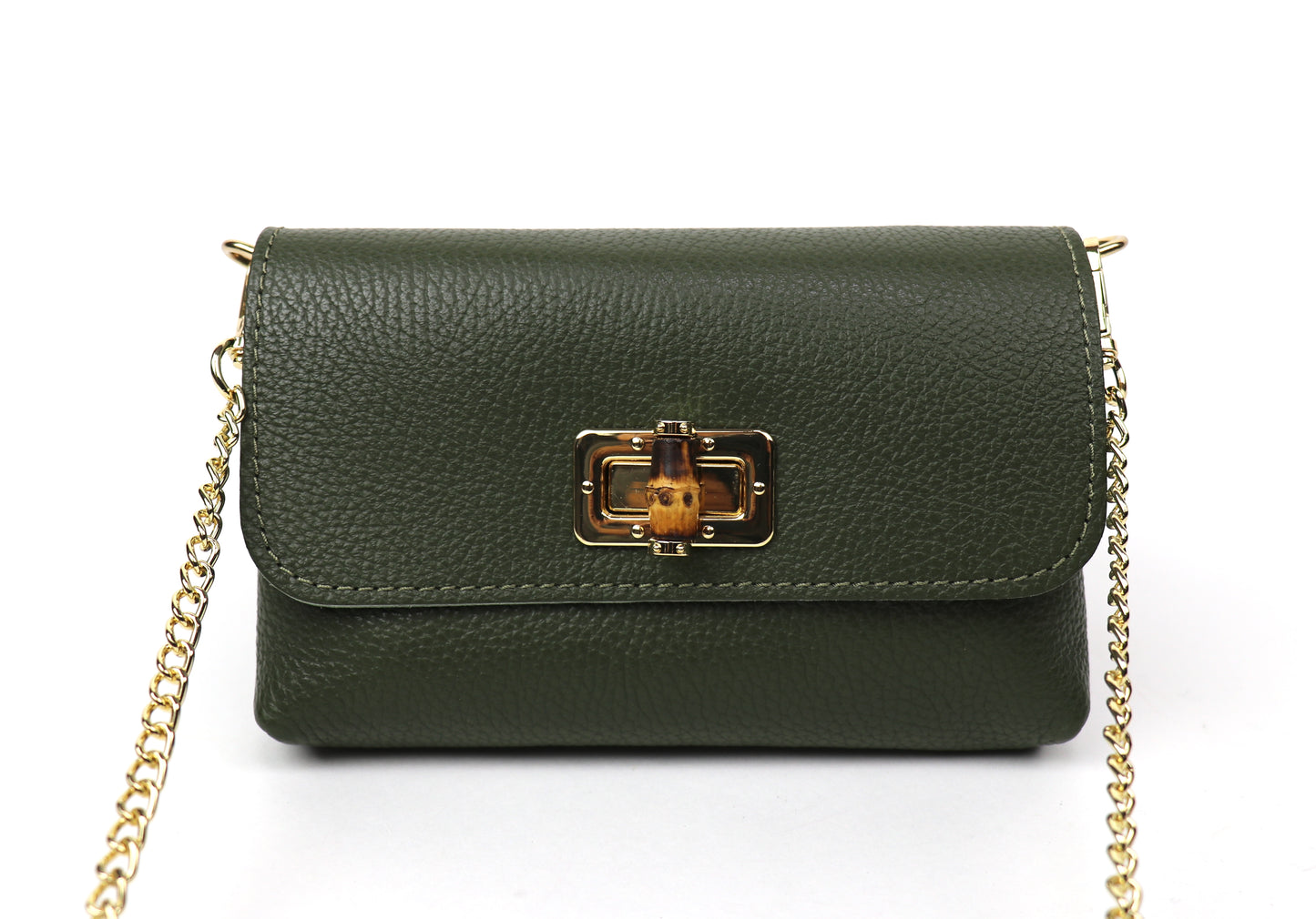 Small Timeless Chic Italian Leather Clutch/Shoulder/Crossbody Bag