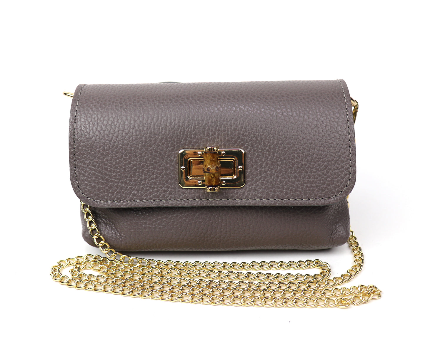 Small Timeless Chic Italian Leather Clutch/Shoulder/Crossbody Bag