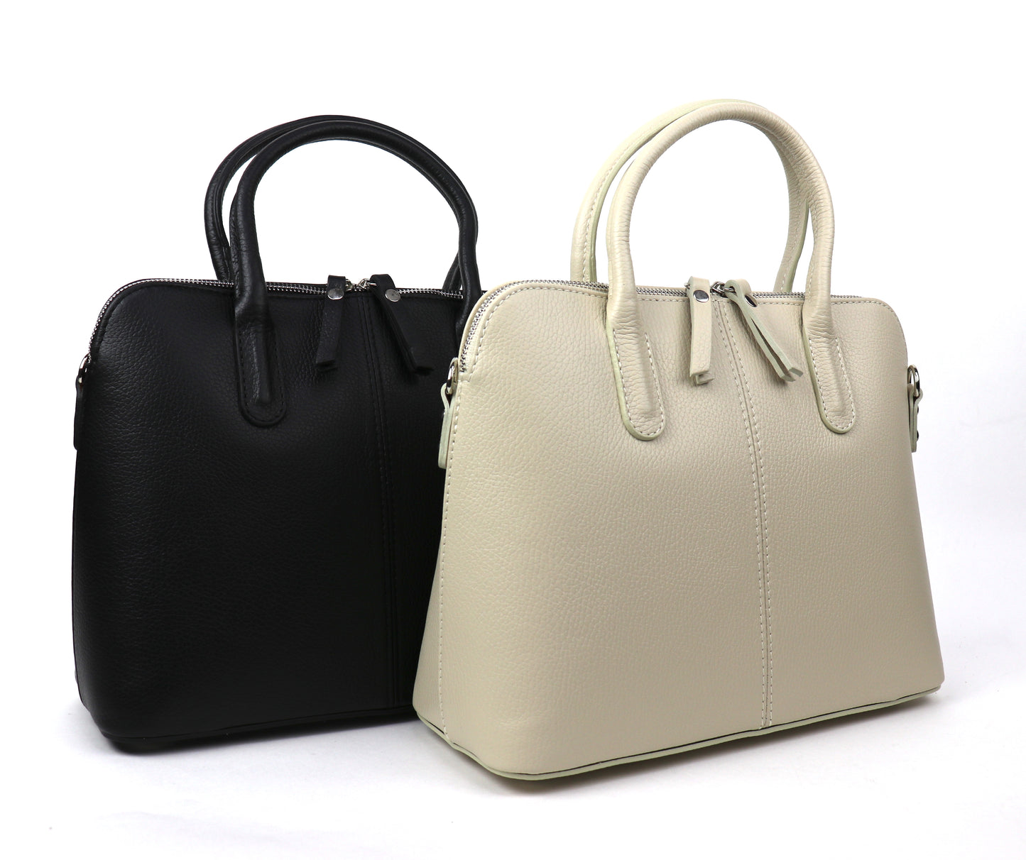 Top Handle Leather Handbag